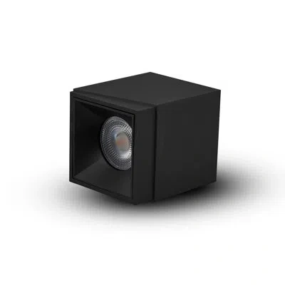 Vonn Lighting Node 3.25-in Square Integrated Led Etl Certified Surface Mounted Downlight, Beam Angle 33 In Black