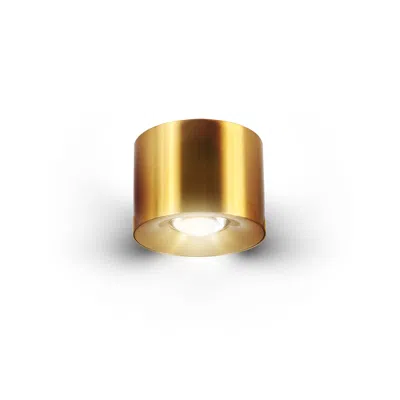 Vonn Lighting Node 4.25" Surface Led Downlight Dimmable Damp Rated Beam Angle 85 Degree Antique Brass In Gray