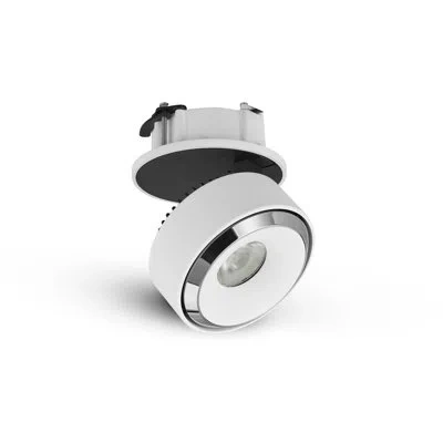 Vonn Lighting Orbit Integrated Led Etl Certified Flush Mounted Adjustable Downlight, Beam Angle 36 In White