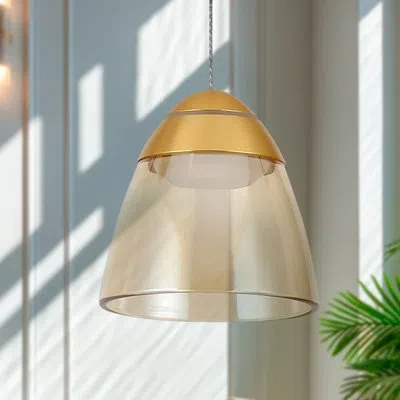 Vonn Lighting Roma 5-in 100-277v 1-light Etl Certified Integrated Led Height Adjustable Pendant Lighting In Gold;matte Black