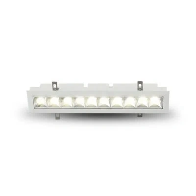 Vonn Lighting Rubik 10-light Integrated Led Etl Certified Adjustable Recessed Downlight With Trim, Beam Angle 34 In White