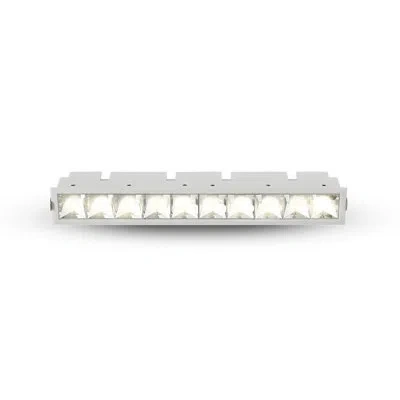 Vonn Lighting Rubik 10-light Integrated Led Etl Certified Fixed Recessed Downlight With Trim, Beam Angle 34, White