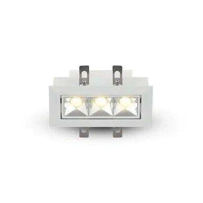 Vonn Lighting Rubik 3-light Integrated Led Etl Certified Adjustable Recessed Downlight With Trim, Beam Angle 34 In White
