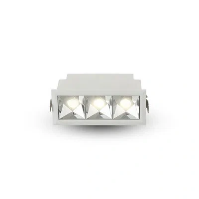 Vonn Lighting Rubik 3-light Integrated Led Etl Certified Fixed Recessed Downlight With Trim, Beam Angle 34, White
