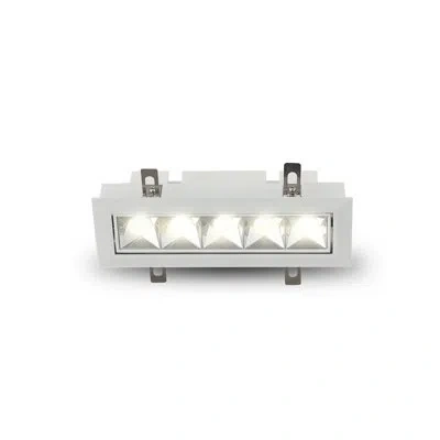 Vonn Lighting Rubik 5-light Integrated Led Etl Certified Adjustable Recessed Downlight With Trim, Beam Angle 34 In White
