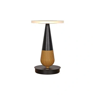 Vonn Lighting Silva 11.5" Height Etl Certified Integrated Led Table Lamp With Touch Sensor Dimming In Black;plated Wood