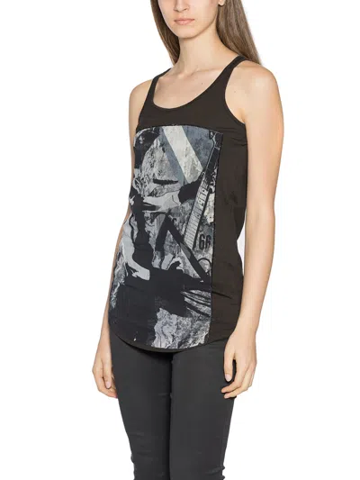 Voodooeight Tank Top With Print Patch In Black