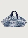 Vooray Studio Duffle In Navy Tropic Toile