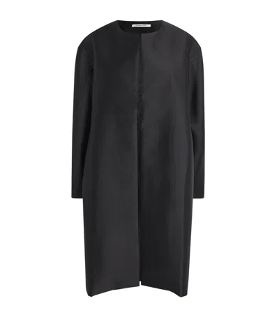 Voranida Collarless Deon Coat In Black
