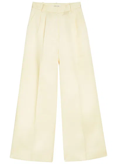 Voranida Dove Wide-leg Woven Trousers In Sand