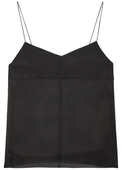 Voranida Jane Silk Organza Top In Black