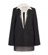 Voranida Layered Collared Blazer In Black