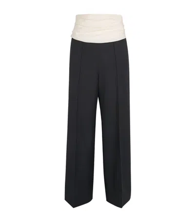 Voranida Ruched-detail Perrin Trousers In Black