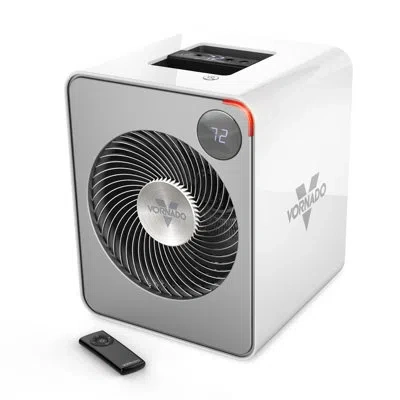 Vornado 1500 Watt Watt 5118 Btu Btu Electric Compact Space Heater With Adjustable Thermostat , Remote Includ In White