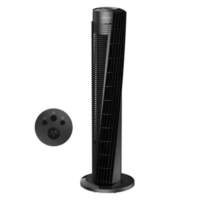 Vornado Osc84 41" Whole Room Air Circulator Tower Fan With Remote Control, Black
