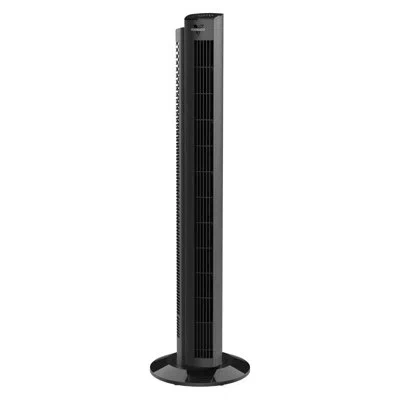 Vornado Ozi42 42 In. 5-speed Tower Fan In Black With Remote Control, Oscillation, And Timer