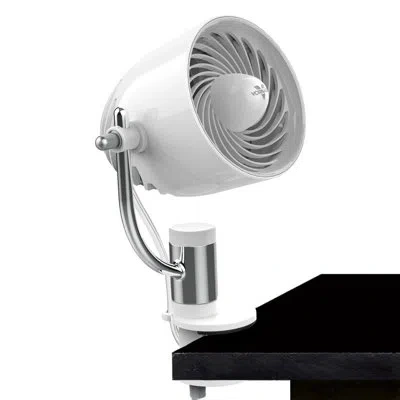 Vornado Pivotc Compact Air Circulator Clip On Fan With Multi-surface Mount In White
