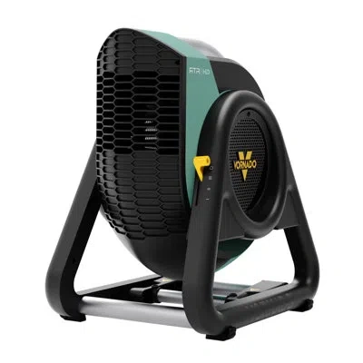 Vornado Rtr Hd 3-fan Speeds Blower Fan In Green With Cord Storage In Black