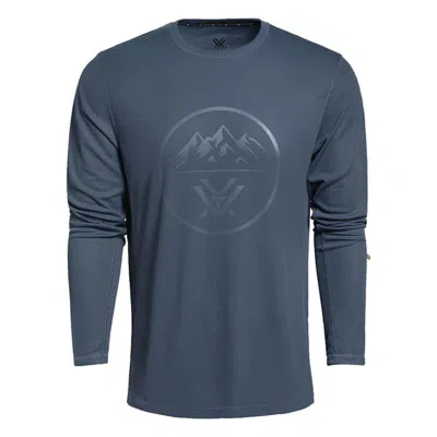 Vortex Men's  3 Peaks Performance Grid Long Sleeve T-shirt In Blue