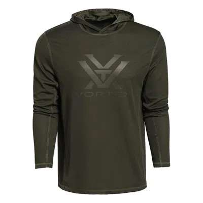 Vortex Men's  Core Logo Performance Grid Hoodie In Green