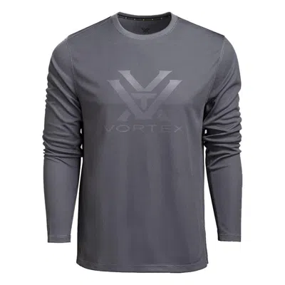 Vortex Men's  Core Logo Performance Grid Long Sleeve T-shirt In Blue