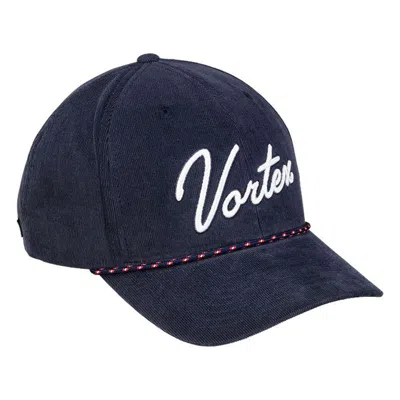 Vortex Men's  Large Script Corduroy Rope Adjustable Hat In Blue