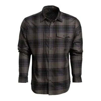 Vortex Men's  Trail Call Tech Long Sleeve Flannel In Gray