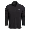 Vortex Men's  Yosemete Falls Microgrid Fleece 1/4 Zip Pullover In Black