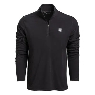 Vortex Men's  Yosemete Falls Microgrid Fleece 1/4 Zip Pullover In Black