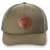Vortex Three Peaks Leather Patch Snapback Hat In Green