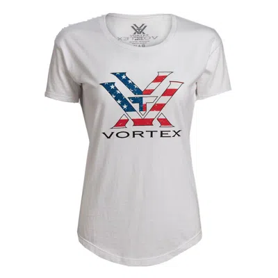 Vortex Women's  Stars And Stripes Shirt In White