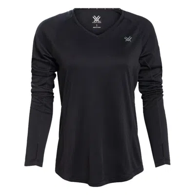 Vortex Women's  Weekend Rucker Long Sleeve V-neck Shirt In Black