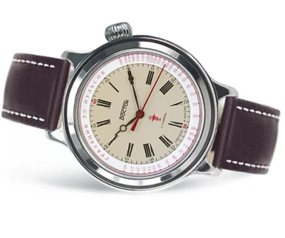 Pre-owned Vostok Automatic Classic Retro 55016b Retro Cream
