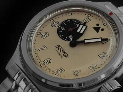 Pre-owned Vostok Diver Watch 720957l Cream  Russian Diver Watch Automatic De