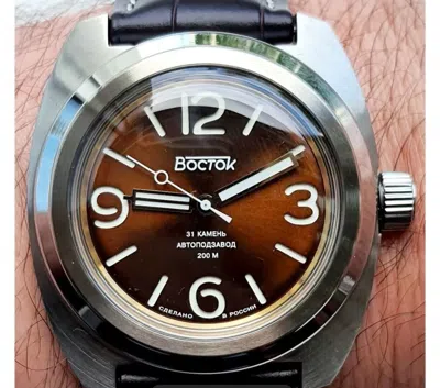 Pre-owned Vostok Watch Mechanical Amphibian Diver Auto Pam Pamphibia Style 200m 170963