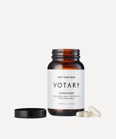Votary Super Sleep Lemon Balm And L-tryptophan Food Supplement 60 Capsules