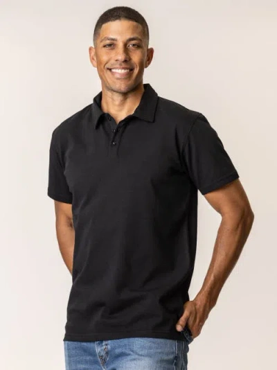 Vottera Organic Cotton Polo Shirts In Black