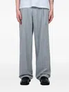 Vous Décidez Clip Striped Trousers In Gray