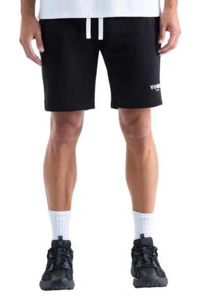 Vouseti Og Cotton Fleece Drawstring Shorts In Black