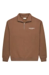 Vouseti The Og Quarter Zip Pullover In Brown