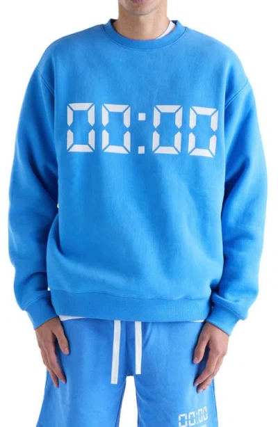 Vouseti Us Against Time Crewneck Sweatshirt In Blue