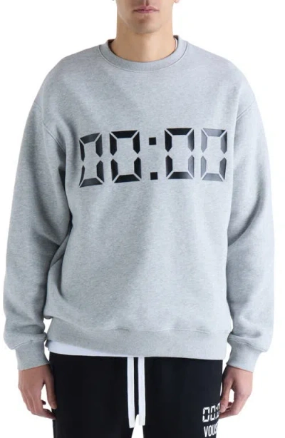 Vouseti Us Against Time Crewneck Sweatshirt In Gray