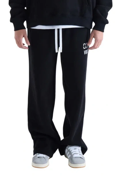 Vouseti Us Against Time Fleece Track Pants In Black