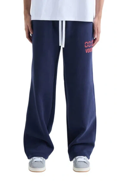 Vouseti Us Against Time Fleece Track Pants In Blue