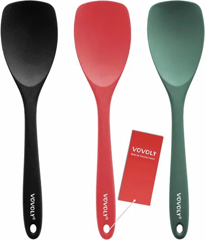 Vovoly Upgrade Silicone Spatula Spoon Set,heat Resistant Rubber Spoonula, Seamless Non-stick Flexible Scrap In Multi