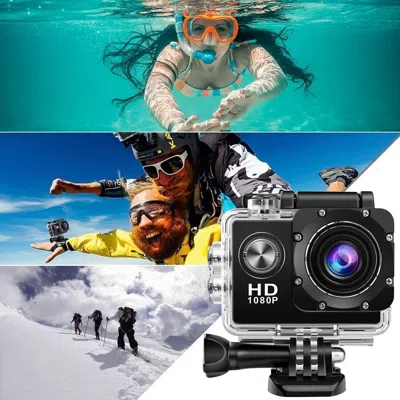 Vowcam 4k Action Sport Waterproof Camera 20 Mp Recorder Hd 1080p Camcorder Video 170° In Black