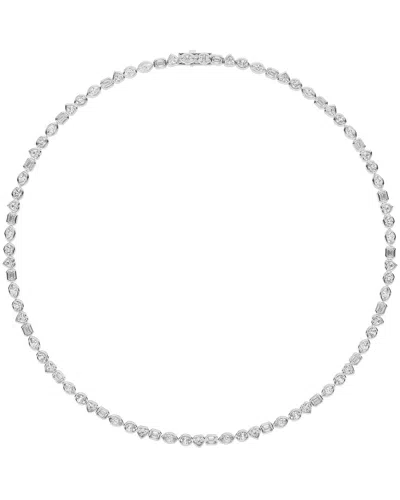 Vowe 14k 10.00 Ct. Tw. Lab-grown Diamond Necklace In Silver