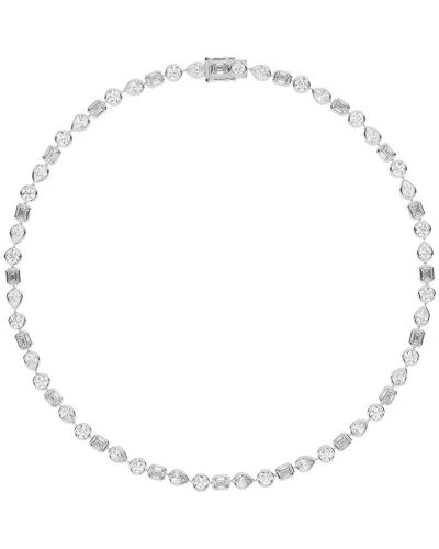 Vowe 14k 15.00 Ct. Tw. Lab-grown Diamond Necklace In White