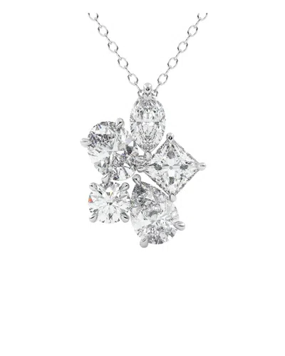 Vowe 14k 2.00 Ct. Tw. Lab-grown Diamond Pendant In Silver