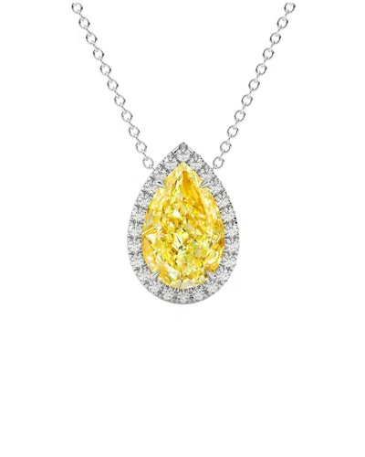 Vowe 14k 2.50 Ct. Tw. Lab-grown Diamond Necklace In Yellow
